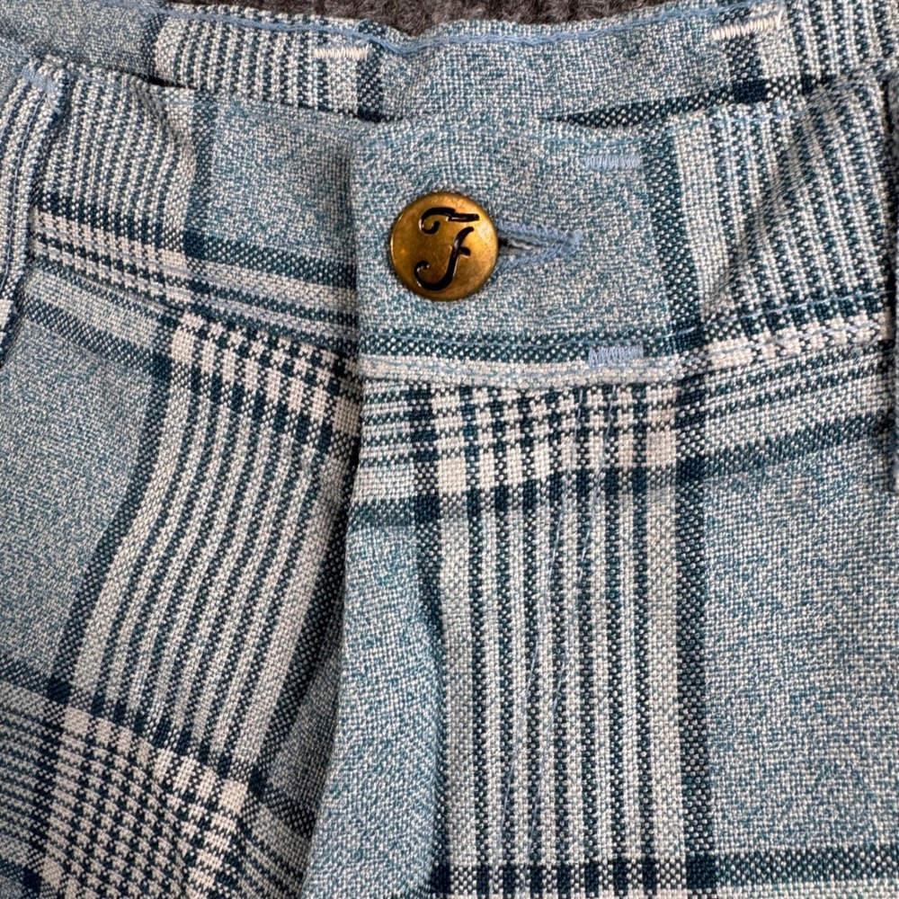 VTG Farah Plaid Trouser Men 34x28 (Tagged 36H) Blue USA Preppy Golf Grandpa Core - Picture 3 of 10